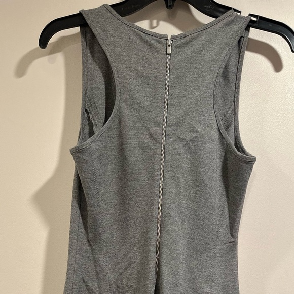 Banana Republic Gray Sleeveless Fitted & Flare Drop Waist Mini Dress Size 0 - Picture 8 of 15